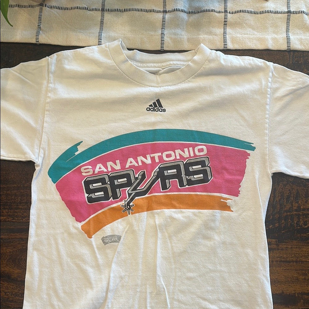 Adidas White and Pink Short Sleeve Tees